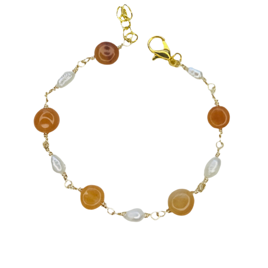 Agate & Pearl Glow Bracelet