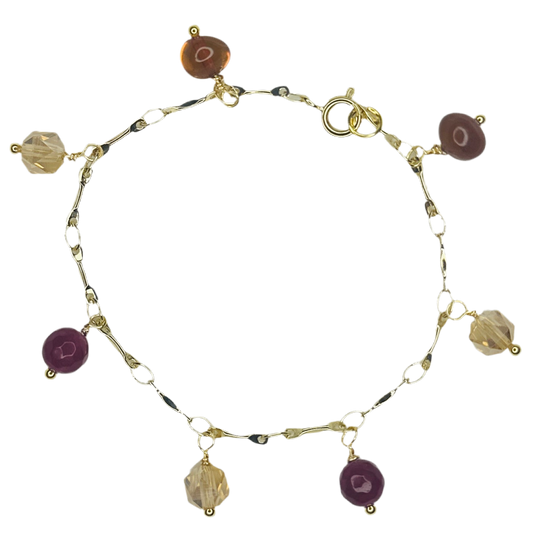 Amber Wine Drop Bracelet