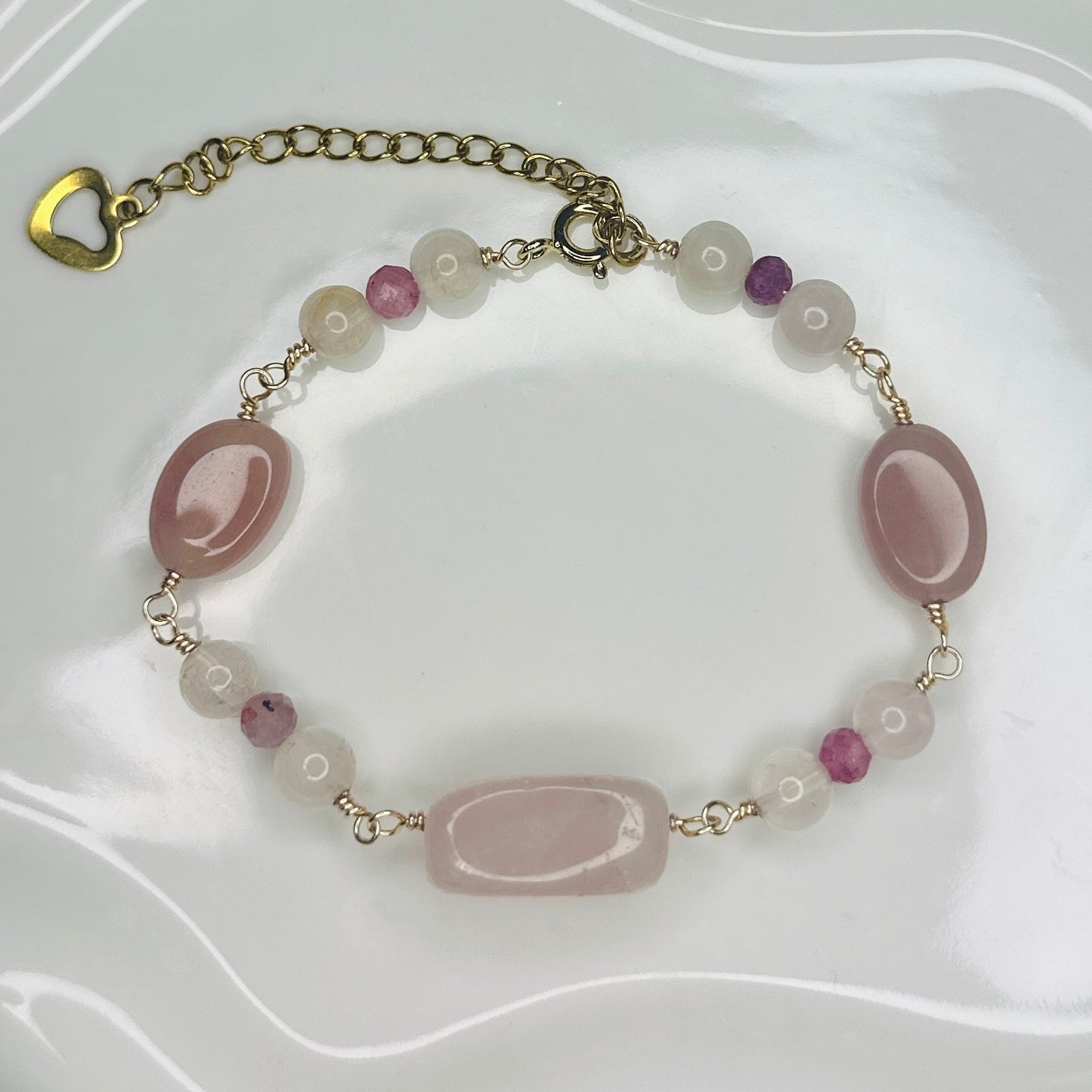 Dipped in Quartz – Rose Quartz Bracelet
